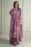 3 Piece Unstitched Heavy Embroidered Dhanak Suit with Four Sided Embroidered Dhanak Shawl CS-900